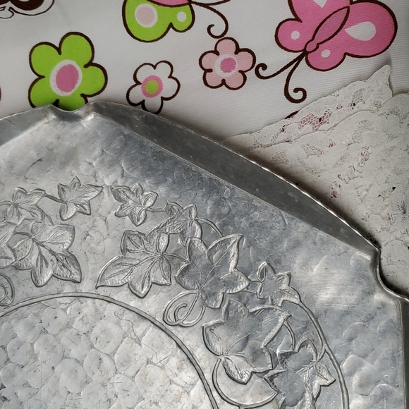 Aluminum Hand Forged Tray Snacks Finger Food Dining Kitchen Party Cheese Cracker - Picture 8 of 17